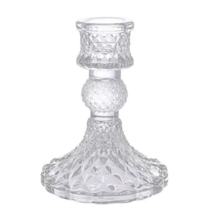 Підсвічник на тонку свічку скляний 10 см