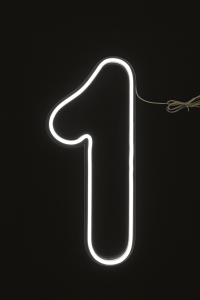 Неонова цифра 1