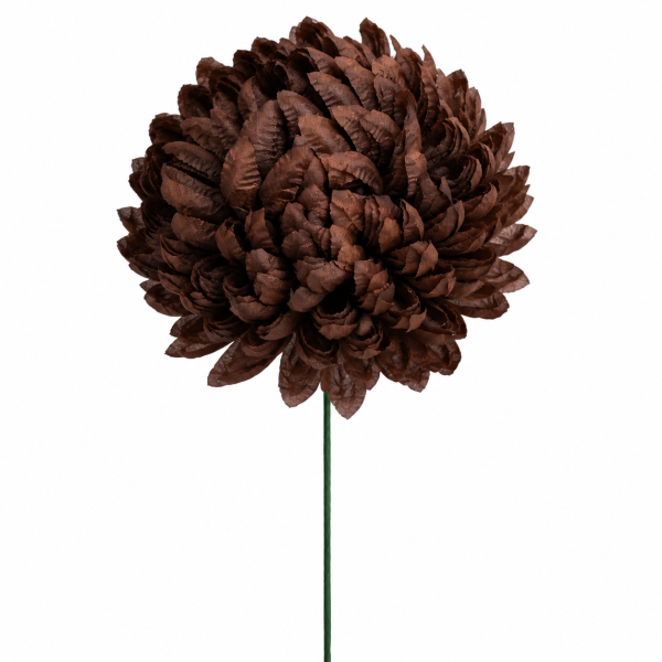 Хризантема коричнева штучна для декору