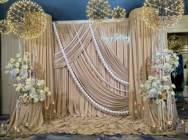 Перлини обємні білі 40 мм