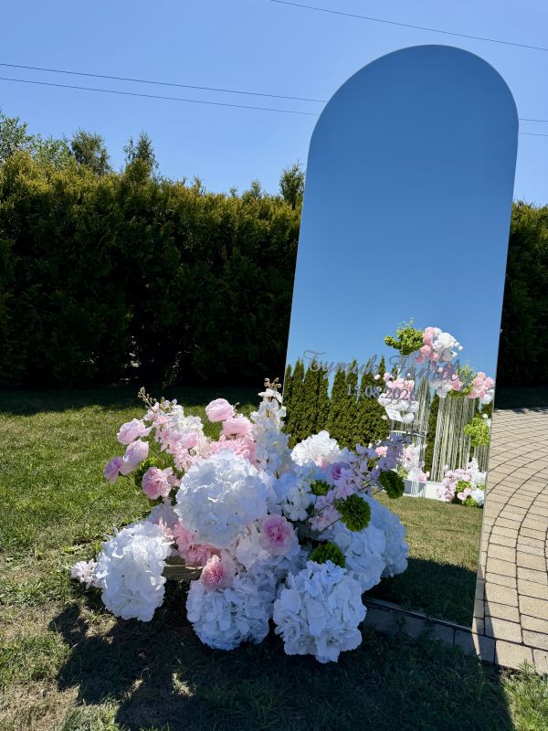 Дзеркало аркове безрамне 160×55 см для весільного декору та фотозон