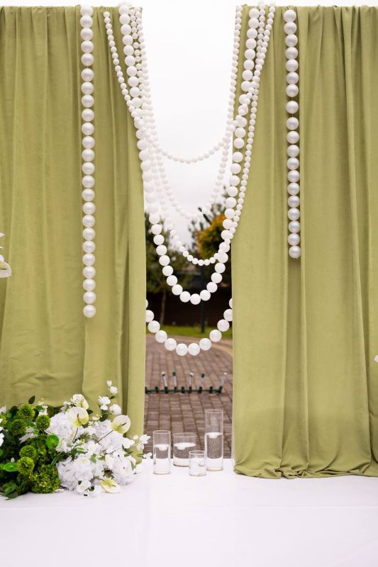 Перлини обємні білі 40 мм