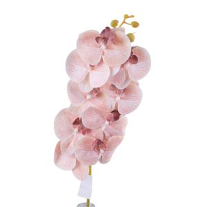 Орхідея латексна на 9 квіток "домініка" ніжна пудра-персик