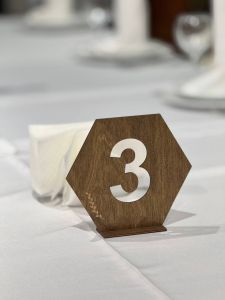 Номерок дерев'яний багатогранник 15 х 16 см