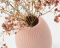 Ваза для квітів керамічна пудрово рожева 12 см x 12 см x 17 см