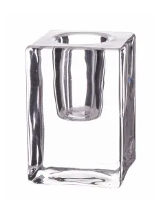 Підсвічник на тонку свічку скляний високий 8 см